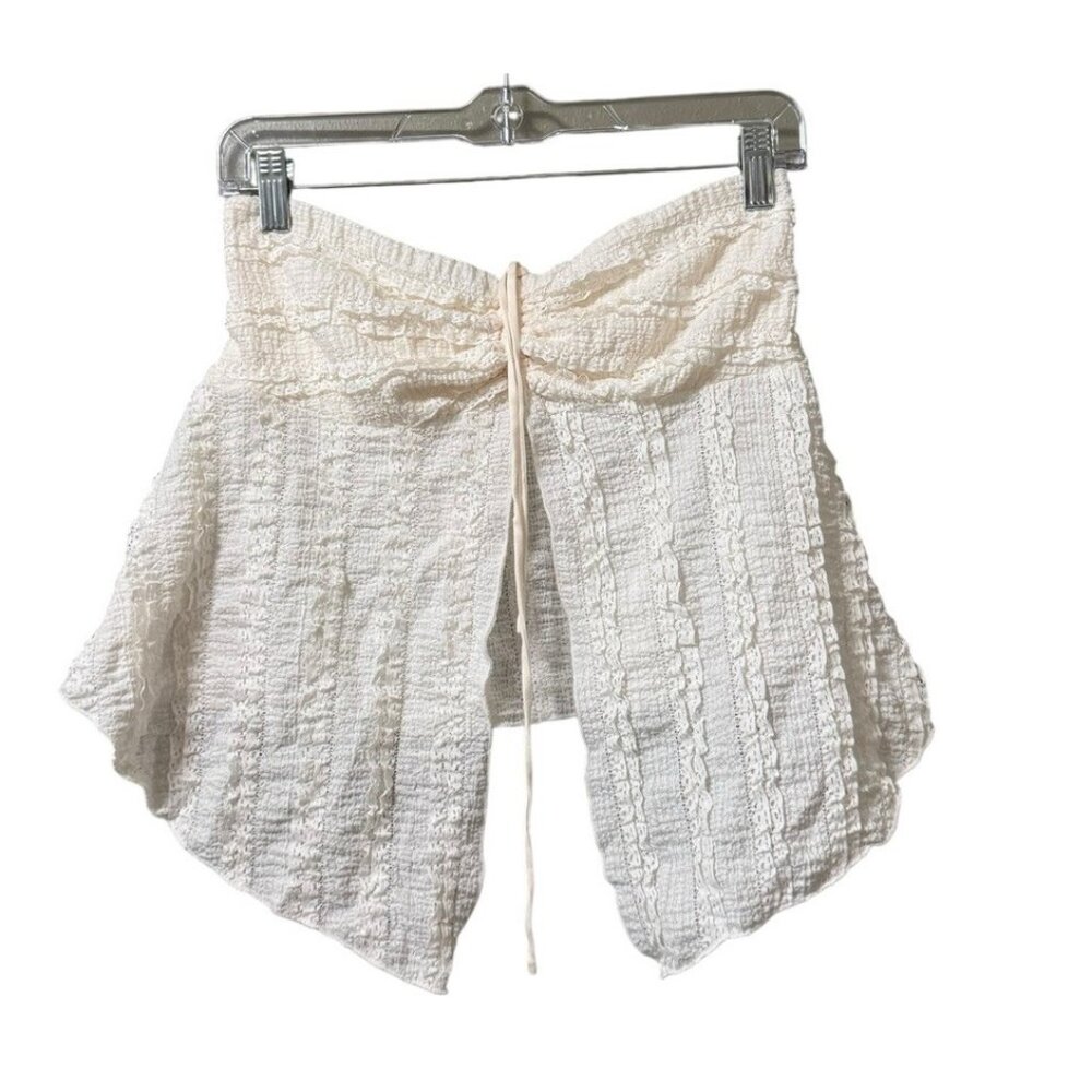 Urban Outfitters Women Split Tube Top Size‎ Small Ruffled Cottagecore Lace NWT